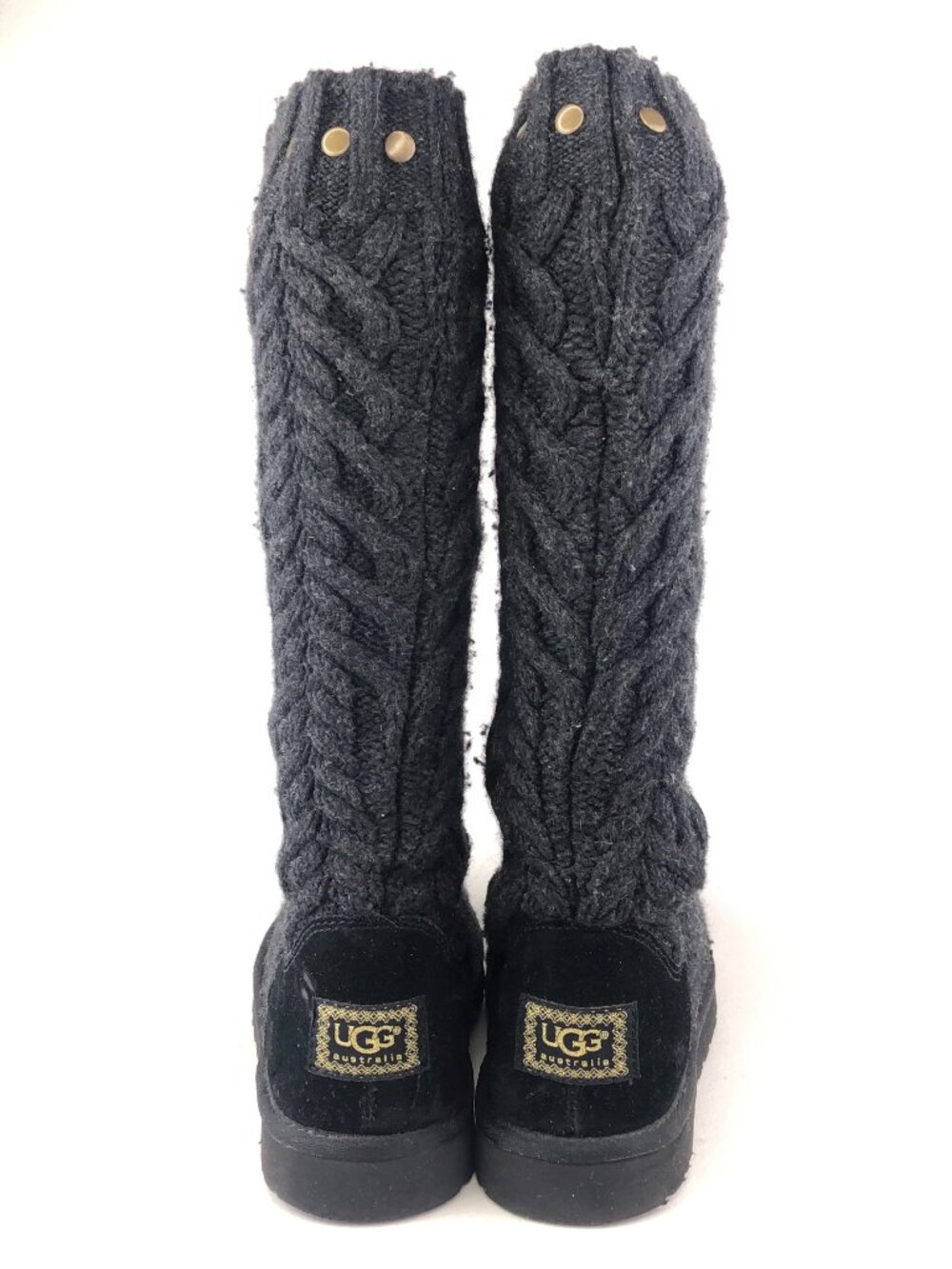 UGG Feliciana Cable Knit Tall Winter Boots 9 - Picture 6 of 13